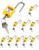 QWORK Lockout Tagout Locks Safety Padlock 10 Yellow Padlocks with 20 Keys Keyed Different for Lock Out Tag Out Stations and Devices