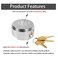 RESET 903 1 Pack Keyed Different Puck Locks 278 Hidden Shackle Padlocks with Keys Heavy Duty Aluminum Alloy Body Stainless Steel ShackleTrailer Door Lock for Vans Containers Gates