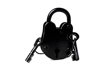 ROORKEE INSTRUMENTS Roorkee Instruments Padlock with 2 Keys Vintage Style 3 Inches Natural Brown