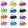 YGbridge Small Suitcase Locks with Keys 12 Pcs Tiny Luggage Locks Small Padlocks for Locker Mini Lock for Locker Backpack Suitcase Travel Bags Luggage Diary School Gym Locker