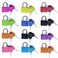 YGbridge Small Suitcase Locks with Keys 12 Pcs Tiny Luggage Locks Small Padlocks for Locker Mini Lock for Locker Backpack Suitcase Travel Bags Luggage Diary School Gym Locker