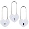 T Tulead HeartShaped Locks Lover Locks White Heart Padlock 386x175 Decorative Lock Pack of 3 with Keys