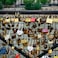 T Tulead HeartShaped Locks Lover Locks White Heart Padlock 386x175 Decorative Lock Pack of 3 with Keys