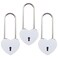 T Tulead HeartShaped Locks Lover Locks White Heart Padlock 386x175 Decorative Lock Pack of 3 with Keys