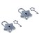Tighall 2PCS Metal Mini Decorative Padlock Silver Cute Star Lock with Star Key for Luggage Cabinet Handbag Diary Book
