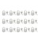 Tsnamay 15 Pcs Mini Diary Metal LockMini Padlock with Key for Suitcase Lock Schoolbag Backpack PadlockSilver Square Pattern