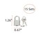 Tsnamay 15 Pcs Mini Diary Metal LockMini Padlock with Key for Suitcase Lock Schoolbag Backpack PadlockSilver Square Pattern