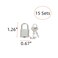 Tsnamay 15 Pcs Mini Diary Metal LockMini Padlock with Key for Suitcase Lock Schoolbag Backpack PadlockSilver Square Pattern