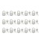Tsnamay 15 Pcs Mini Diary Metal LockMini Padlock with Key for Suitcase Lock Schoolbag Backpack PadlockSilver Square Pattern