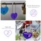 VeYocilk Love Lock2pcs 35 Rubber Paint Purple Heart Sharped Padlock for Bridge Anniversary Travel Giftwith Key