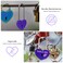 VeYocilk Love Lock2pcs 35 Rubber Paint Purple Heart Sharped Padlock for Bridge Anniversary Travel Giftwith Key