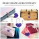 VeYocilk Love Lock2pcs 35 Rubber Paint Purple Heart Sharped Padlock for Bridge Anniversary Travel Giftwith Key