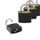 VIP Home VIP 8 Pc Metal Padlock Solid Brass Luggage Backpack Diary Jewelry Box Crafts School Teaching Lock with Key and Durable Cover Small Red