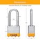 VIUIOE 4Pcs Laminated Padlocks with Same Key for Door Luggage Gate Storage Fence Cabinet Garage Shed Latch Weather Resistant