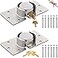 OIHYA 2 Pack Van Door Lock Set Keyed Different with 4pcs Keys 80mm Screws
