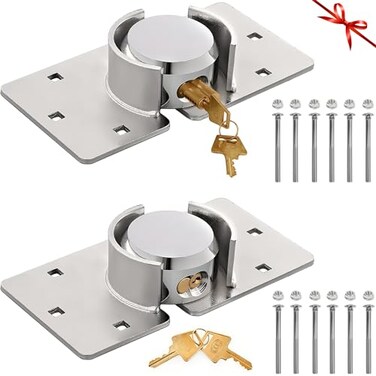 OIHYA 2 Pack Van Door Lock Set Keyed Different with 4pcs Keys 80mm Screws