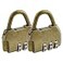 SDTC Tech 2Pack Mini Antique Password Padlock Retro Vintage Style Handbag Shape Bronze Locks