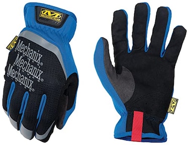 Mechanix Wear FastFit Work Gloves AntiSlip Abrasion Resistant Heavy Duty Gloves Touchscreen Compatible Vibration Damping Multipurpose Use Small Blue