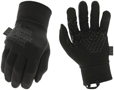 Mechanix Wear ColdWork Base Layer Winter Work Gloves SoftShell MicroFleece Glove Liner Secure Grip Touchscreen Compatible Machine Washable XLarge Covert Black
