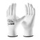 COOLJOB 1260 Pairs Safety Work Gloves Pack Bulk with Grip PU Coating 13 Gauge Seamless Knit Gloves with Polyurethane Dipped for Warehouse Working Breathable Lightweight for Men Women White Large