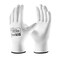 COOLJOB 1260 Pairs Safety Work Gloves Pack Bulk with Grip PU Coating 13 Gauge Seamless Knit Gloves with Polyurethane Dipped for Warehouse Working Breathable Lightweight for Men Women White Large