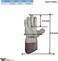 G & G F Products 5025L5 Premium Suede Leather Work Gloves with Extra Long Rubberized Safety Cuff 5 Pair Pack