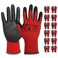 JM-FUHAND JMFUHAND UltraThin Polyurethane Coated Safety Work Gloves 12 Pairs Red Medium