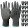 JM-FUHAND JMFUHAND UltraThin PU Coated Safety Work Gloves 12 Pairs Grey Medium Unisex