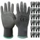 JM-FUHAND JMFUHAND UltraThin PU Coated Safety Work Gloves 12 Pairs Grey Medium Unisex