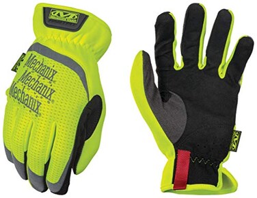 Mechanix Wear HiViz FastFit Gloves HighVisibility Work Gloves Breathable For Construction Durable Touchscreen Compatible HiViz Yellow Small