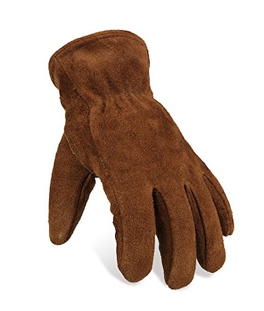 OZERO Work Gloves Winter Insulated Snow Cold Proof Leather Glove Thick Thermal Imitation Lambswool Extra Grip Flexible Warm for Working in Cold Weather for Men and Women BrownLarge
