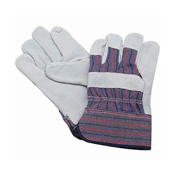 Rocky Mountain Goods Leather Work Gloves Large Heavy Duty All Around Work Gloves for Gardening Landscaping Construction Men Padded Leather Palm Safety Cuff