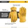 Wells Lamont Leather Work Gloves for Men Heavy Duty Cowhide Abrasion Puncture Resistant Adjustable Wrist Gunn Cut Design Ideal for Ranching Farming Construction Saddletan XXL