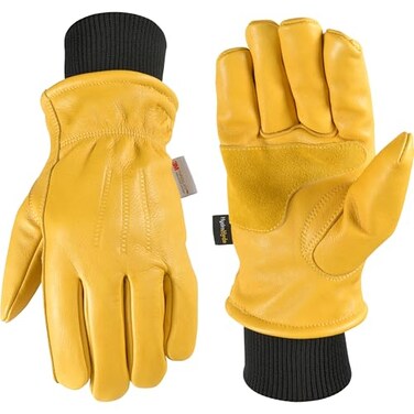Wells Lamont Mens HydraHyde Leather Winter Work Gloves WaterResistant Insulated Large 1202L