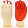 G & G F Products 310610 String Knit Palm Latex Dipped Nitrile Coated Work Gloves For General Purpose 10Pairsper Pack Red Large