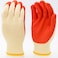 G & G F Products 310610 String Knit Palm Latex Dipped Nitrile Coated Work Gloves For General Purpose 10Pairsper Pack Red Large