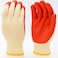 G & G F Products 310610 String Knit Palm Latex Dipped Nitrile Coated Work Gloves For General Purpose 10Pairsper Pack Red Large