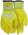MCR Safety Ninja Ice HiVisibility 15 Gauge Nylon Insulated Cold Weather Gloves Acrylic Terry Inner 34 HPT Coating Yellow Large 1Pair