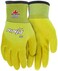 MCR Safety Ninja Ice HiVisibility 15 Gauge Nylon Insulated Cold Weather Gloves Acrylic Terry Inner 34 HPT Coating Yellow Large 1Pair