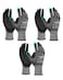 DULFINE Safety Work Gloves MicroFoam Nitrile Coated3 Pairs PackSeamless Knit Nylon Glove with Black MicroFoam Nitrile GripIdeal for General PurposeAutomotiveHome ImprovementPaintingExtra Large
