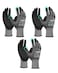 DULFINE Safety Work Gloves MicroFoam Nitrile Coated3 Pairs PackSeamless Knit Nylon Glove with Black MicroFoam Nitrile GripIdeal for General PurposeAutomotiveHome ImprovementPaintingExtra Large