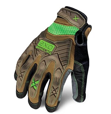 Ironclad EXO Motor Impact Glove Work Gloves TPR Impact Protection 1 Pair EXO2PIG03MBrown