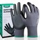 Kebada W512 Pairs Safety Work Gloves Foam Nitrile Coated Seamless Knit Nylon Glove with Grip Ideal for Mechanic Warehouse Construction Gardening Medium