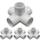 One Stop 1 5Way Cross Furniture Grade PVC Fitting in White UVResistant ImpactProof 1315 Actual Socket Diameter 4