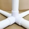One Stop 1 5Way Cross Furniture Grade PVC Fitting in White UVResistant ImpactProof 1315 Actual Socket Diameter 4