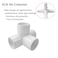 One Stop 1 5Way Cross Furniture Grade PVC Fitting in White UVResistant ImpactProof 1315 Actual Socket Diameter 4