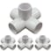One Stop 1 5Way Cross Furniture Grade PVC Fitting in White UVResistant ImpactProof 1315 Actual Socket Diameter 4