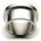 AdaptorMount 1 NPT Female Weld Bung 304 Stainless Steel Stepped Threaded Fitting OD 15 with Thick Top Head Flange OD 17 OneWay Tapered Thread for Custom WeldOn Installs
