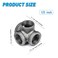 Home TZH 12 4Way Side Outlet Tee 4Pack 4Way Corner Cast Black Malleable Iron Pipe Fitting for Industrial Pipe Furniture and DIY Decoration 4 12