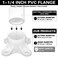 TianTianUp 12 Packs PVC Flange for 114 PVC Pipe Table Screw Caps Fittings for DIY Rod Holder Projects Making Storage Shelves Support Feet